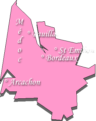 Carnets de voyages carte de la Gironde Detail