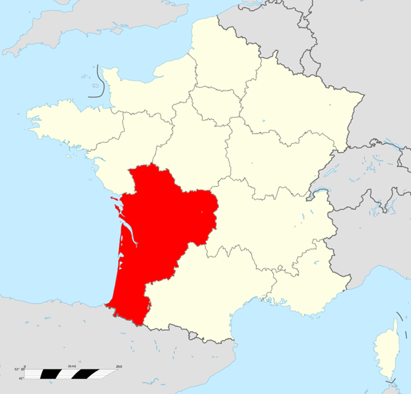 Carte France Nouvelle-Aquitaine